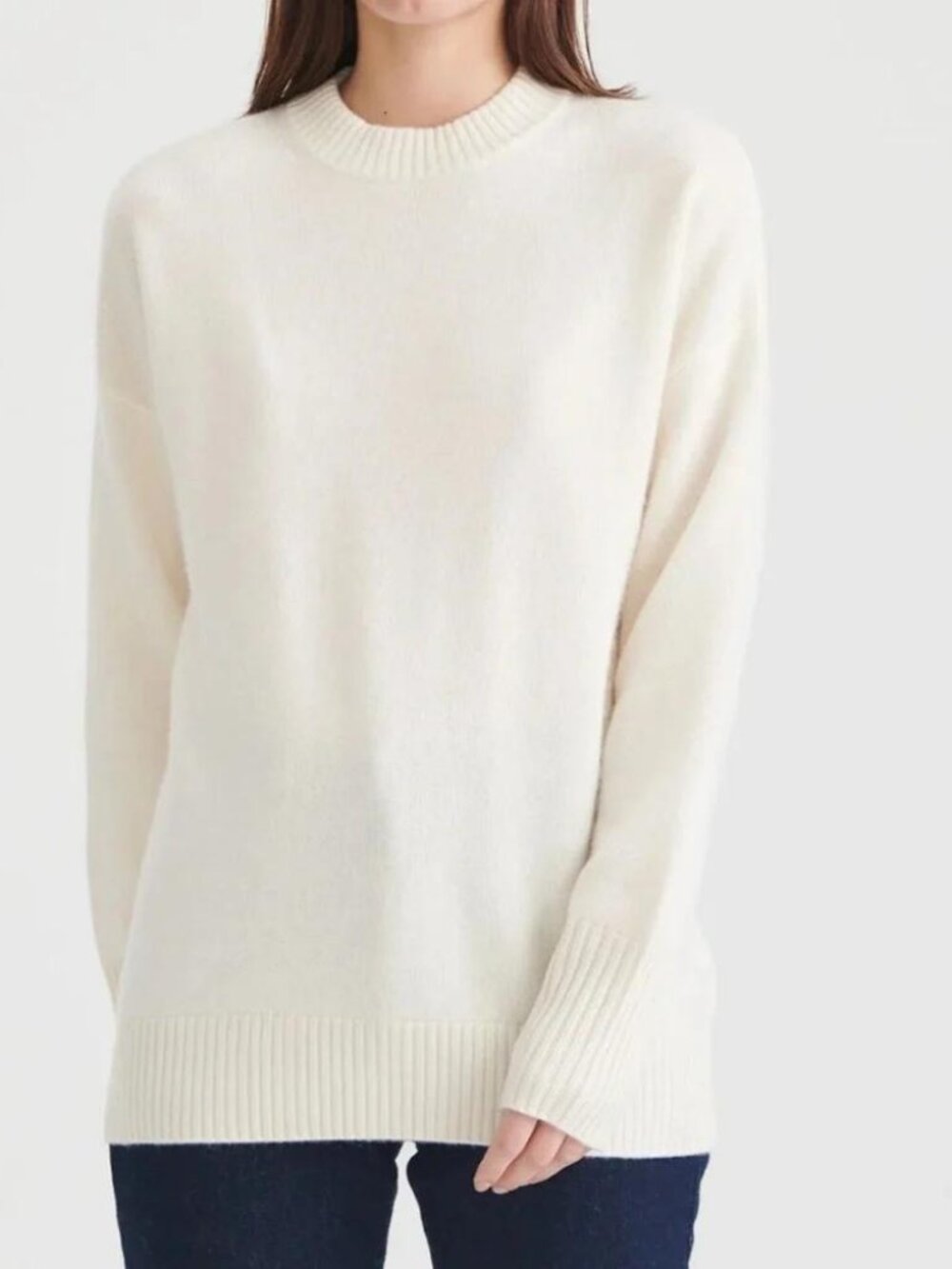 Worn Once! Naadam Ivory Luxe 100% Cashmere Oversized Sweater M